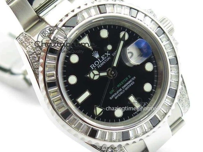 MiroTime 0405 GMT-Master II 116759 SS Bp-Maker Black Ruby Crystal Black Dial On SS Bracelet A UrbanChic 3767